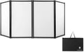 PRORECK DJ Foldable Facade Portable Event Booth Panels 4 Detachable Black Metal Frame Projector Display Scrim Panel withCarryBag