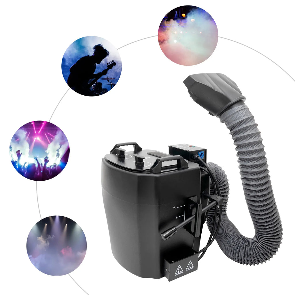 4000W Dry Ice Fog Machine Smoke Machine, 19L Water Tank 10kg Dry Ice Capacity 30-110℃ Temp Control