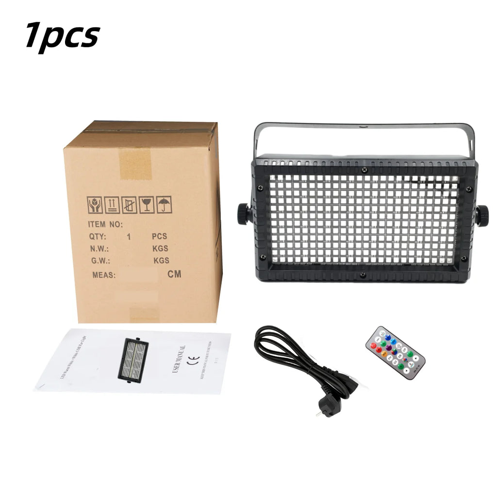 60W RGB LED Wireless Strobe System with Controller — 48 Zone DMX Stage Lighting with Auto/Sound/Master-Slave Modes (1pc, 2pc, or 4pc Bundle)