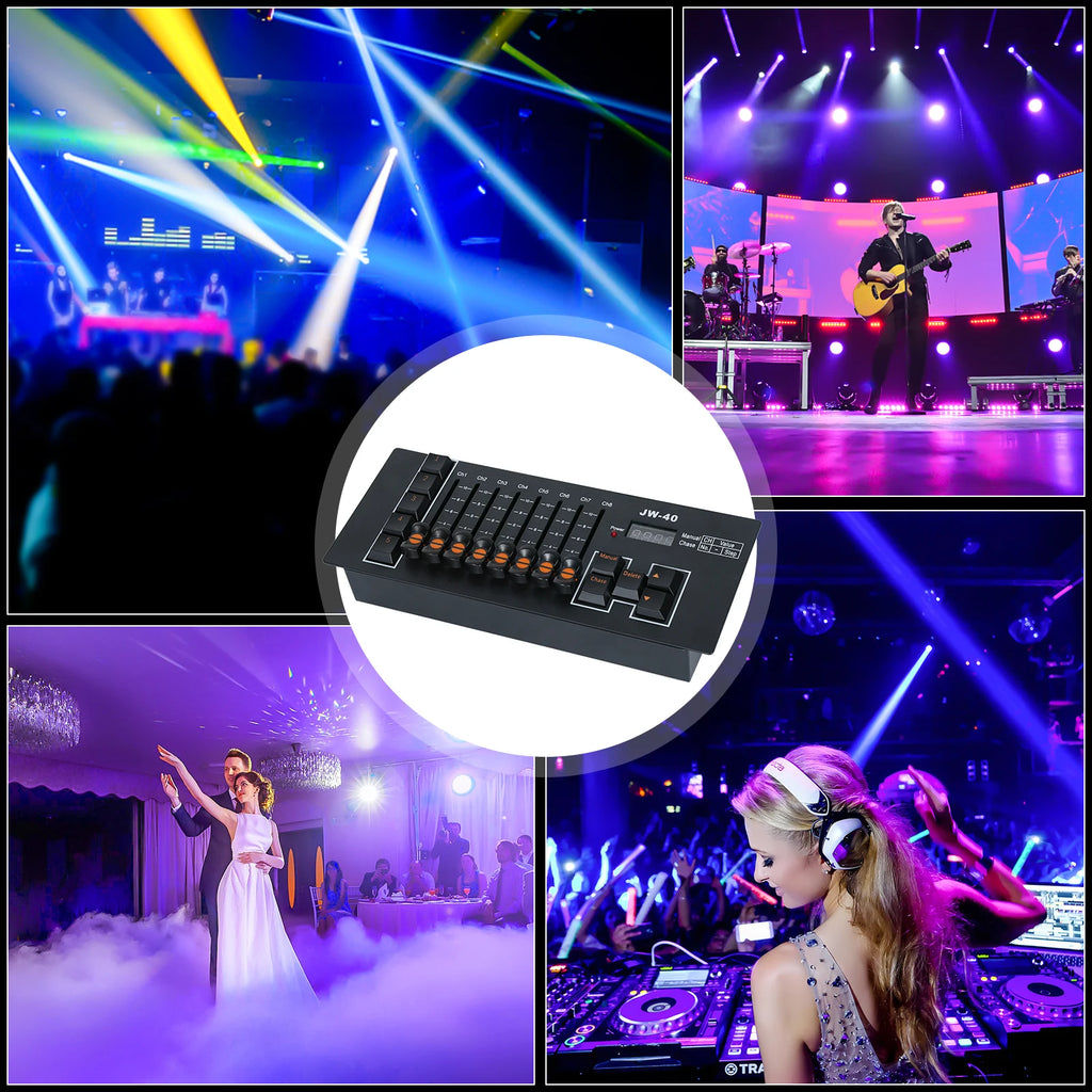 Fieryzeal Stage Light LED Mini DMX Controller — Compact DJ Light Console for Moving Heads & LED Par Lights