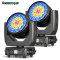 2 Pcs 19x15W Beam Moving Head Light RGBW LED Lighting DMX Stage Effect