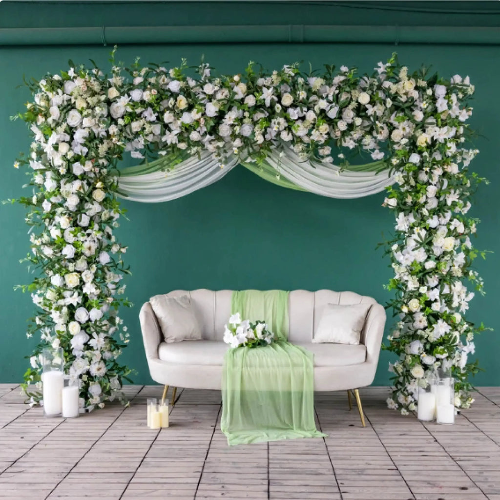 Adjustable Pipe & Drape Backdrop Stand — Portable Aluminum, 10x10ft & 10x20ft for Weddings