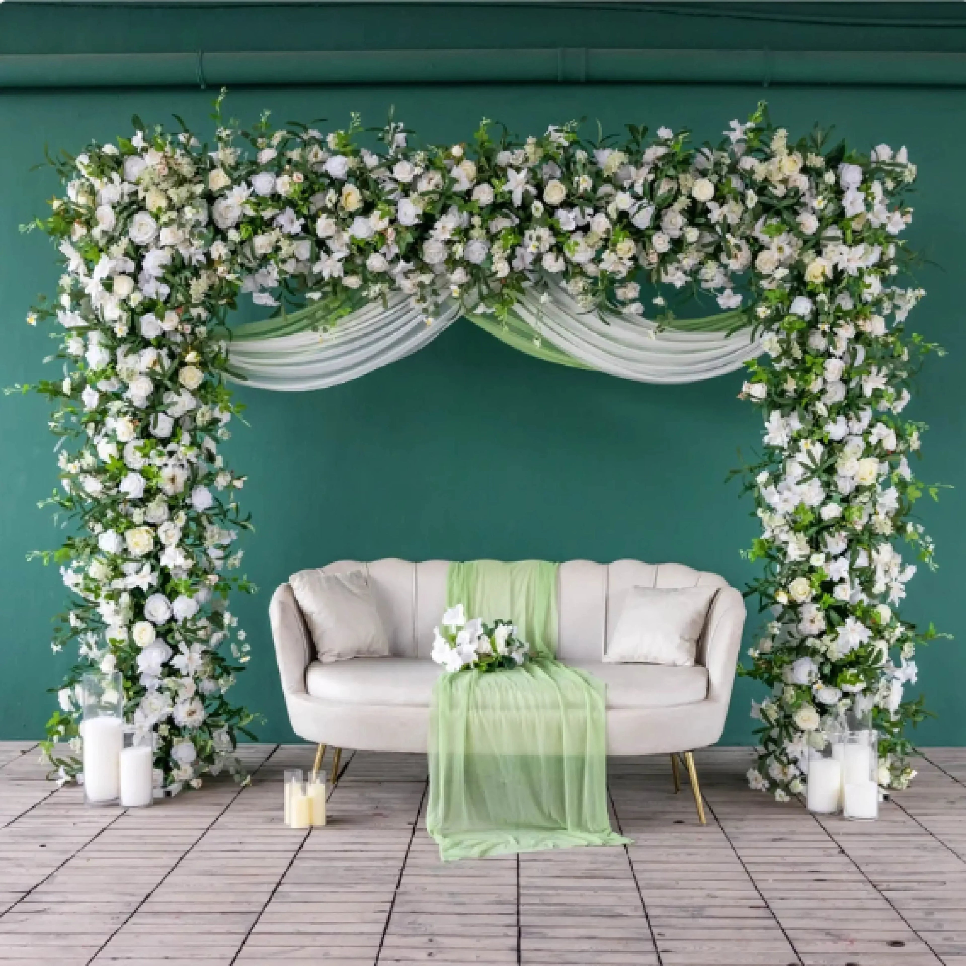 Adjustable Pipe & Drape Backdrop Stand — Portable Aluminum, 10x10ft & 10x20ft for Weddings