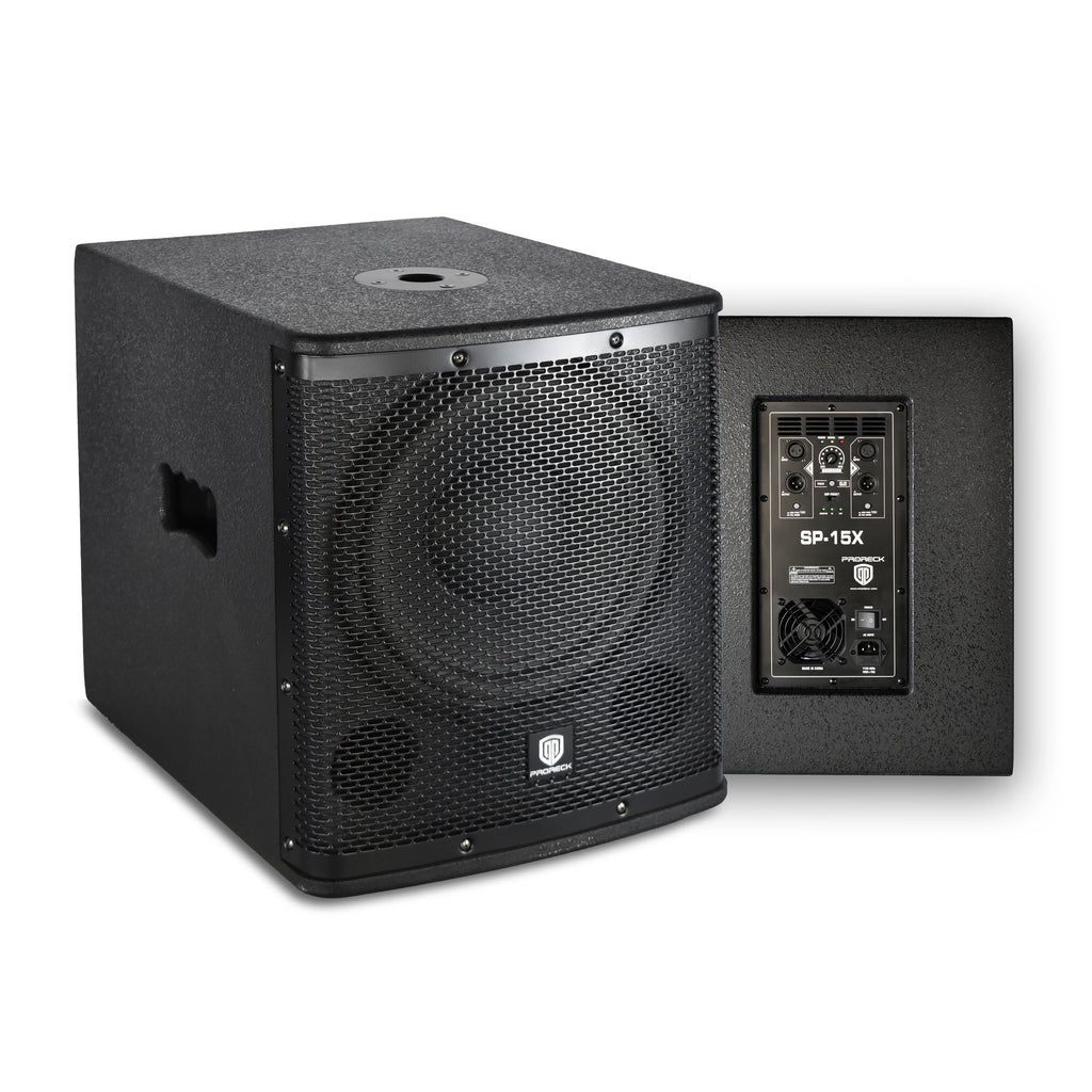 PRORECK SP-15X Active Powered PA Subwoofer 15 Inch 2000W PMPO Class-D Amplifier 3 DSP (ONE SUBWOOFER）