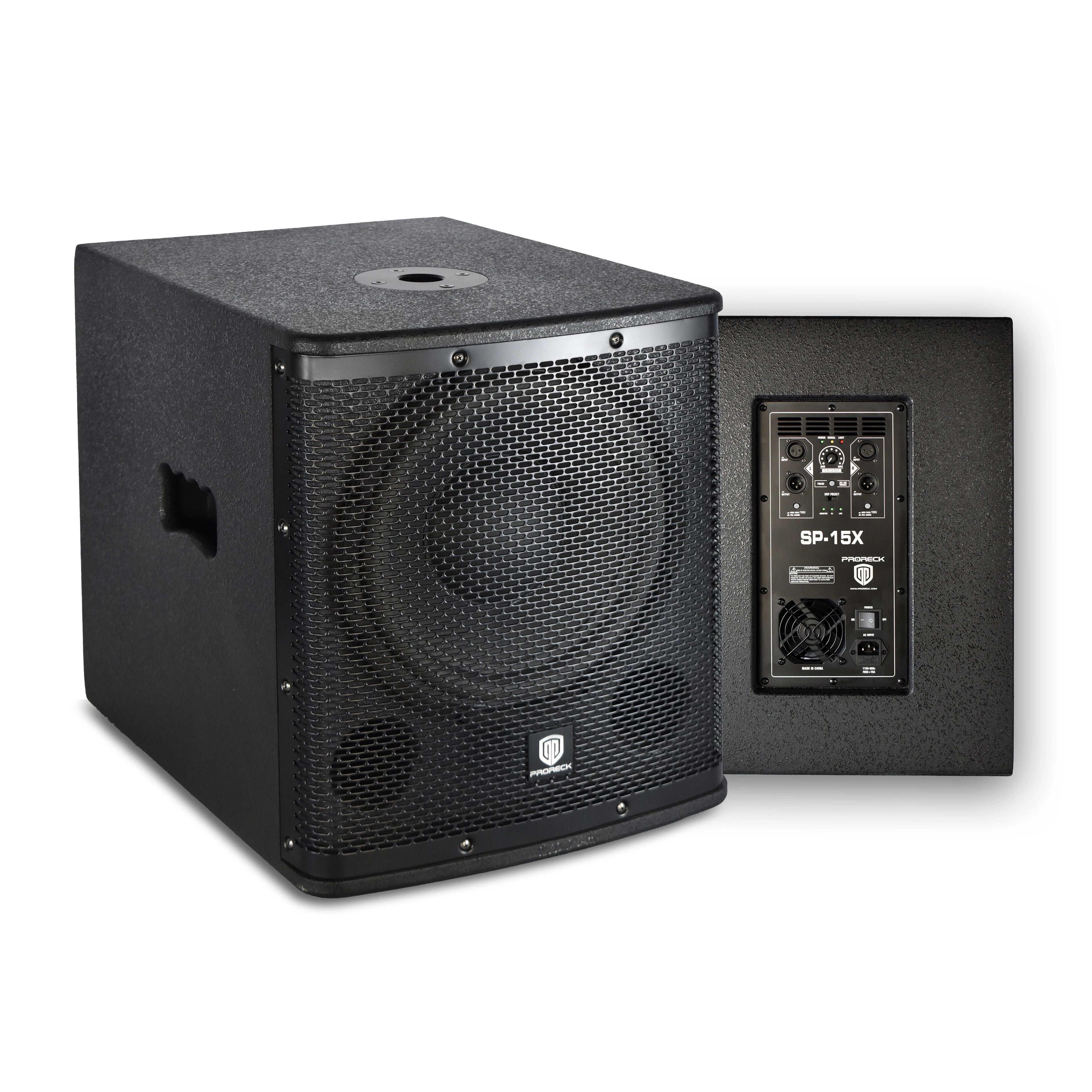 PRORECK SP-15X Active Powered PA Subwoofer 15 Inch 2000W PMPO Class-D Amplifier 3 DSP (ONE SUBWOOFER）