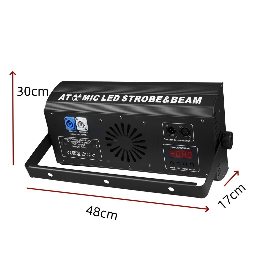 4-Pack 300W LED Beam & Strobe Stage Lights — Professional RGBW 4-in-1 Wash Lights with DMX512 & 67 Auto Effects