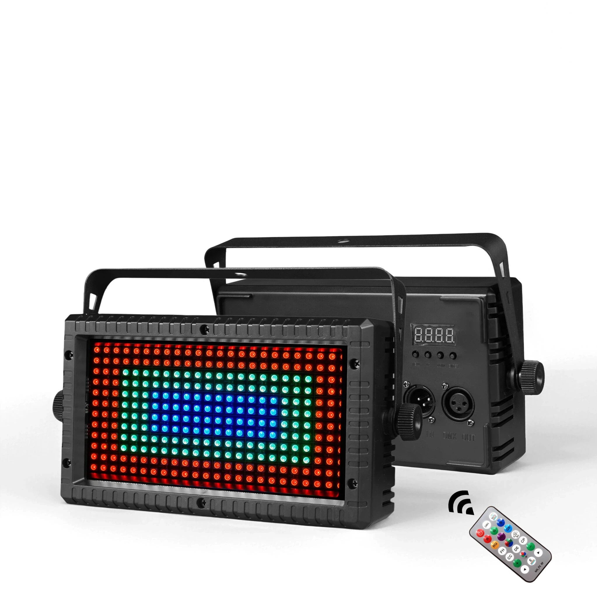 60W RGB LED Wireless Strobe System with Controller — 48 Zone DMX Stage Lighting with Auto/Sound/Master-Slave Modes (1pc, 2pc, or 4pc Bundle)