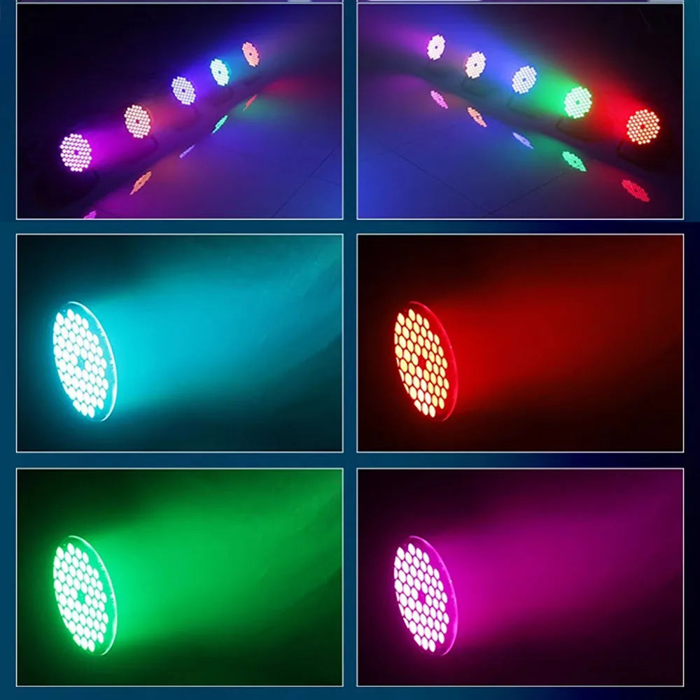 8 PCS 60 LED Par Light Stage Light DMX512 Sound-Activated