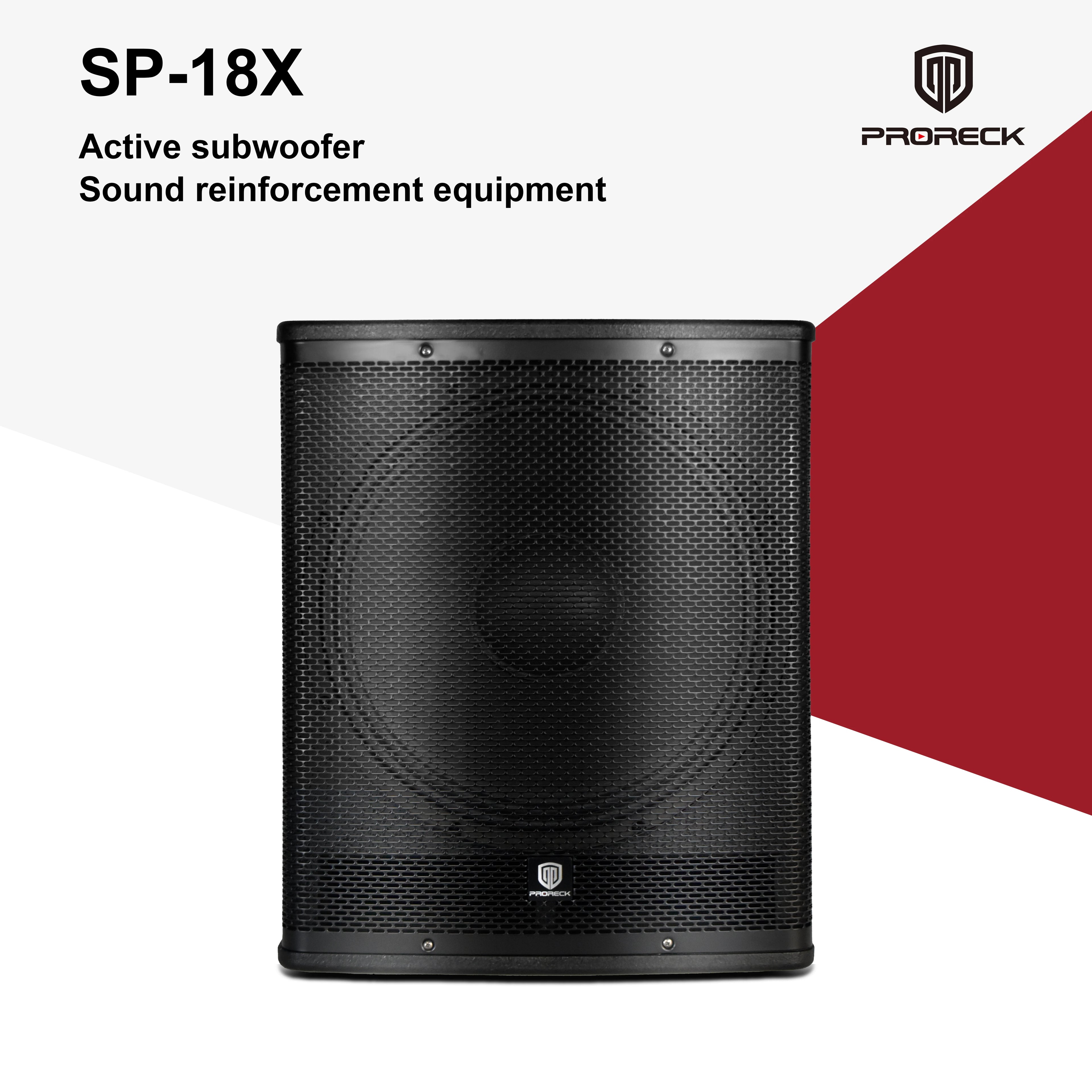 PRORECK SP-18X Active Powered PA Subwoofer 18 Inch 3000W PMPO Class-D Amplifier