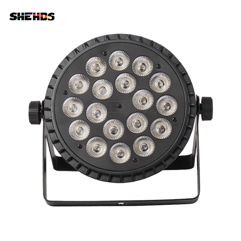 SHEHDS Aluminum Alloy LED Flat Par 18x12W & 18x18W Lights RGBW Lighting DMX512 Disco DJ Venue Wedding Party