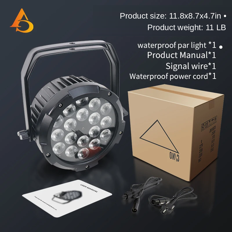 200W Outdoor Waterproof LED Par Light — RGBWA+UV 6-in-1 DMX Stage Light
